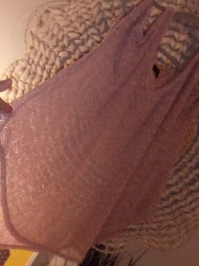 Lightweight Pink KnitCold Shoulder Top